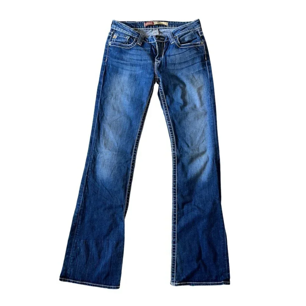 Big Star Remy Low Rise Women's Jeans Size 27 Long Dark Blue Bootcut Vintage - Picture 1 of 15